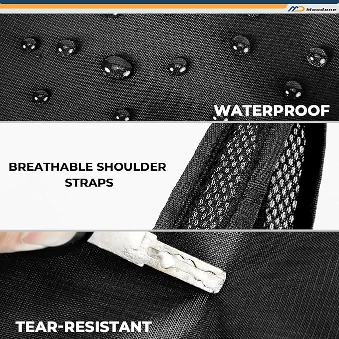 15L Hiking Daypack - Water Resistant Lightweight Packable Backpack for Travel Camping Outdoor - Black
