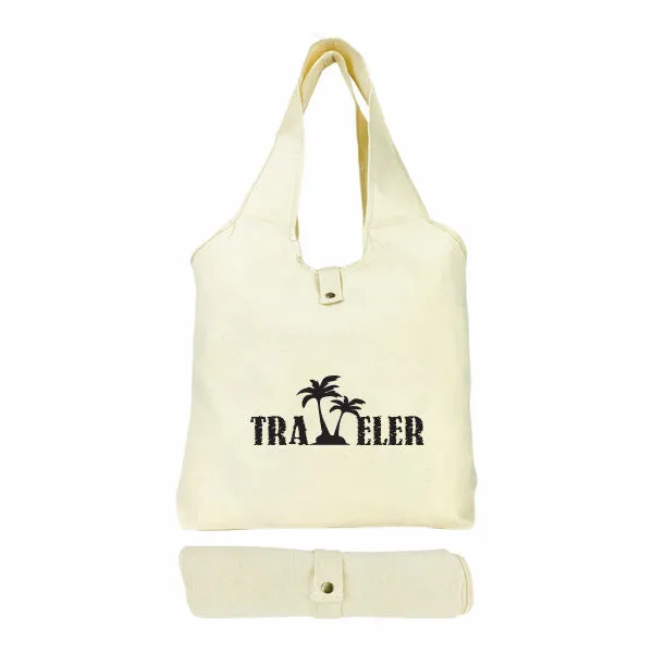 7 Oz. Natural Canvas Foldable Sling Tote Bag (Q691211)
