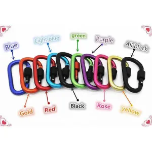 8cm Aluminum Carabiner Quickdraw Keychain Hook