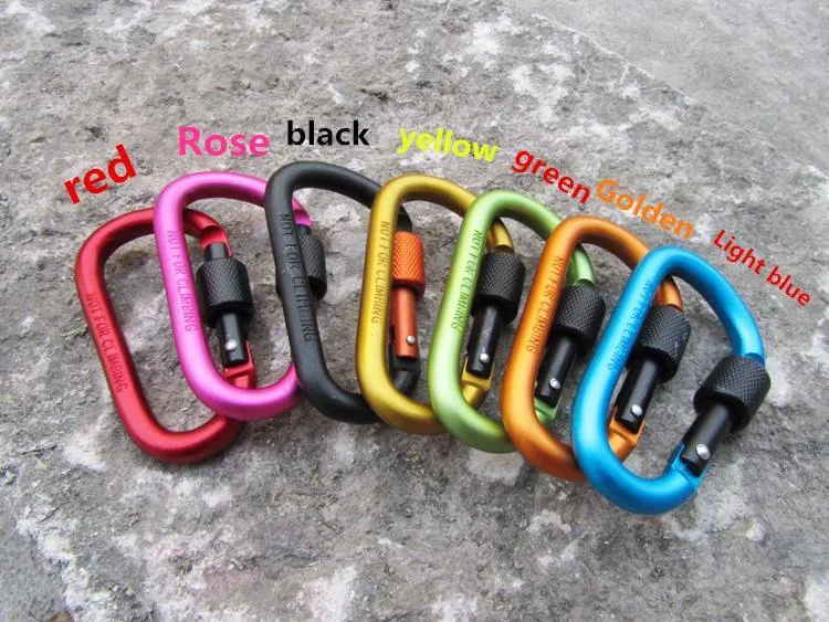 8cm Aluminum Carabiner Quickdraw Keychain Hook