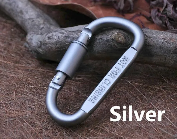 8cm Aluminum Carabiner Quickdraw Keychain Hook