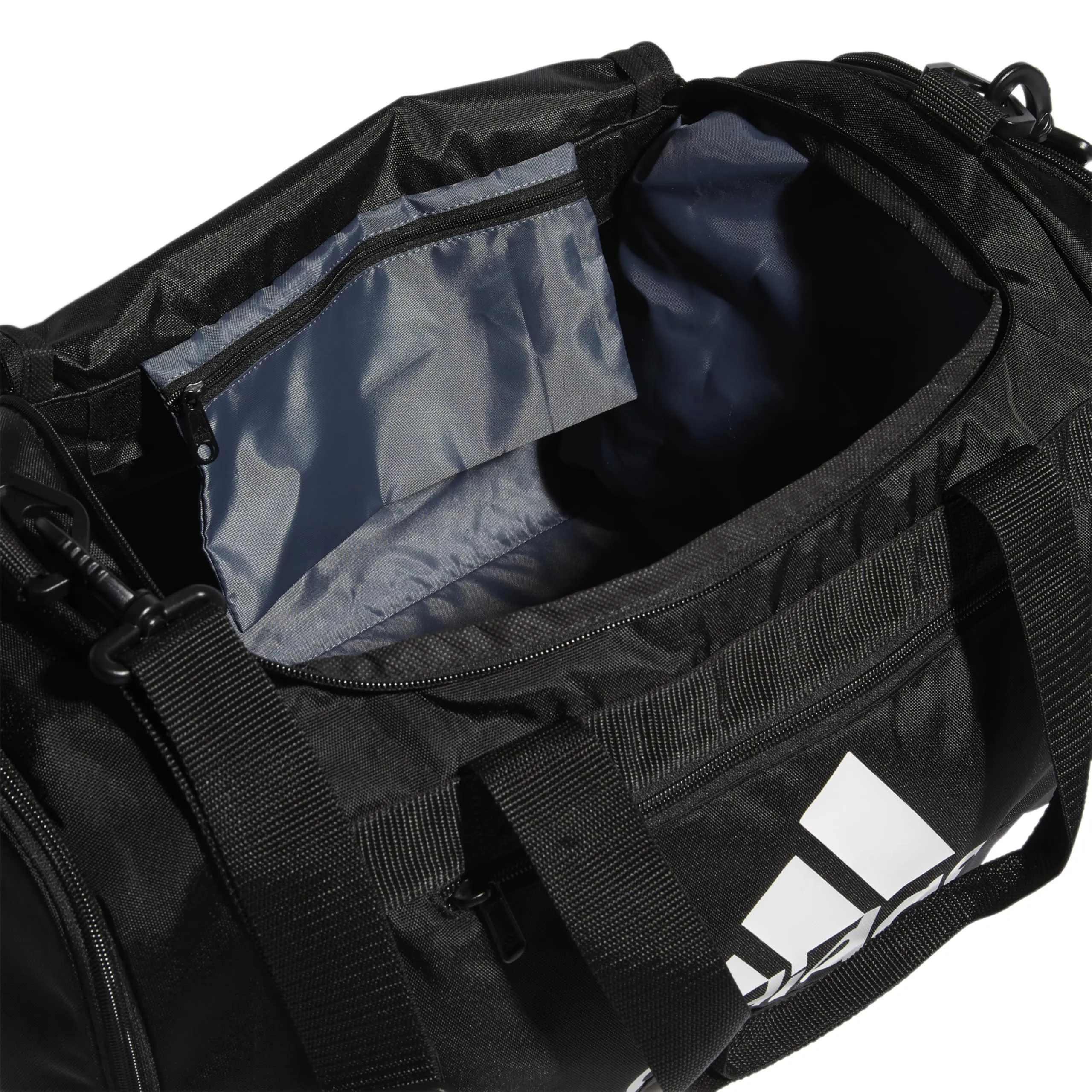 adidas Unisex Defender 4.0 Gym Duffel Bag for Men and Women, Black/White, Small (38L)