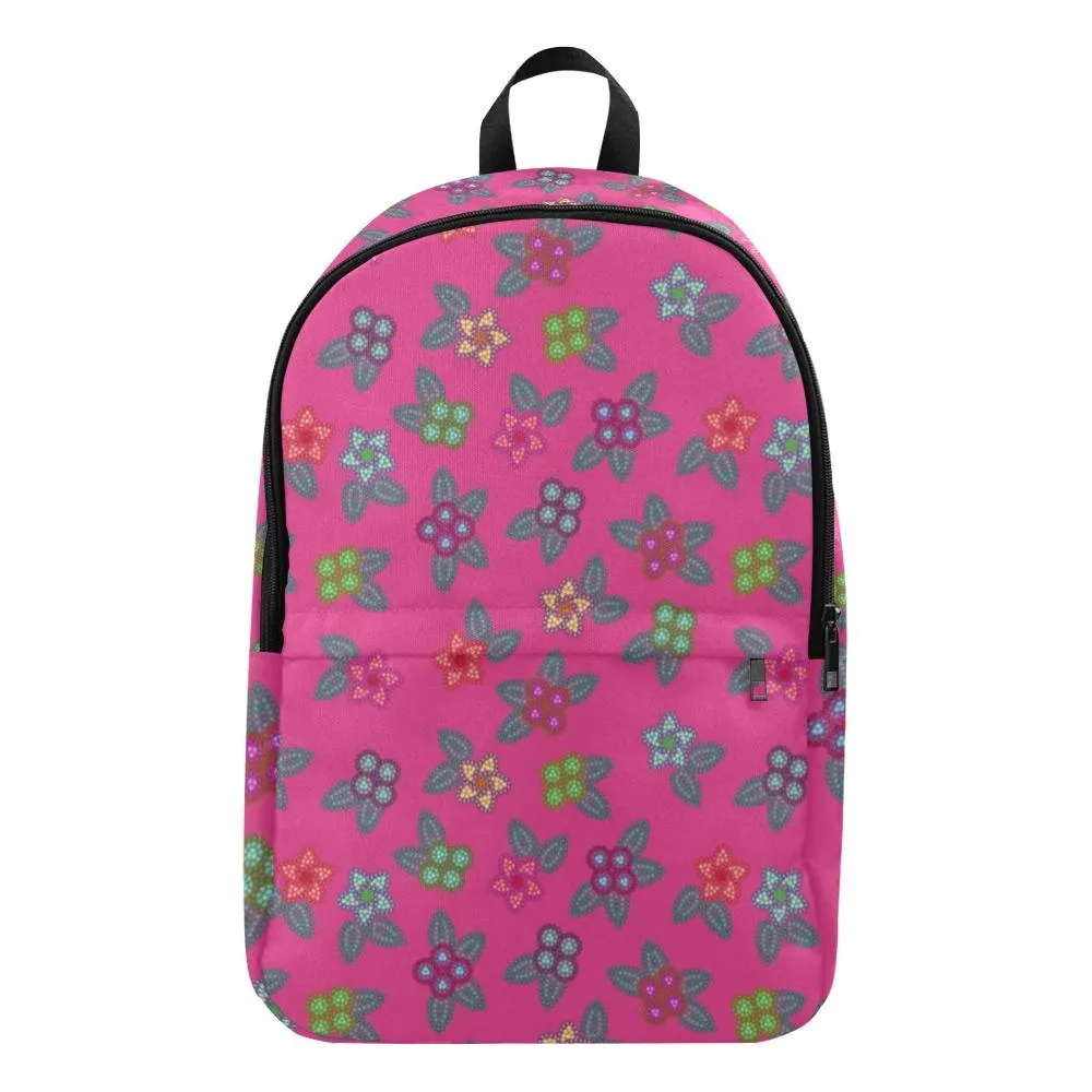 Berry Flowers Fabric Backpack for Adult
