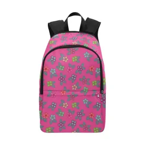 Berry Flowers Fabric Backpack for Adult