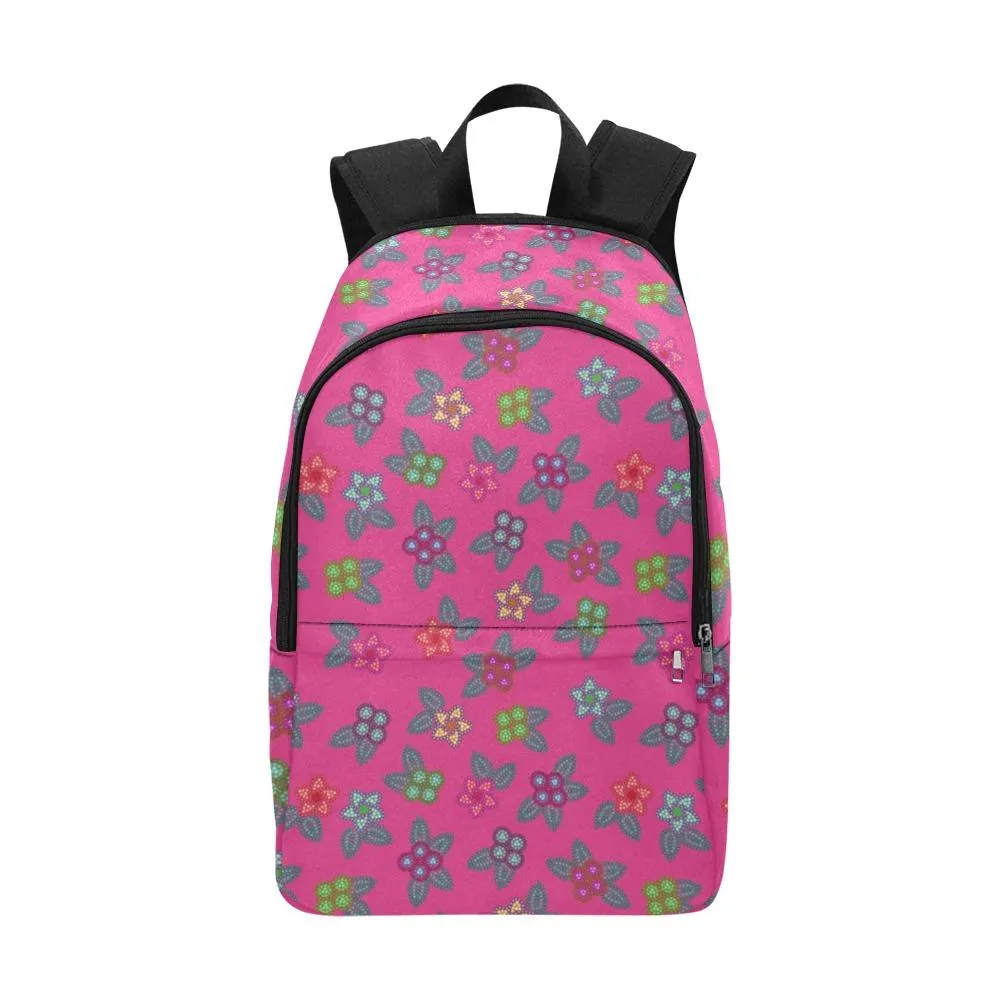 Berry Flowers Fabric Backpack for Adult