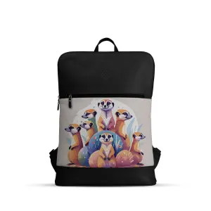 Black Orbit Laptop Backpack Sloth Family