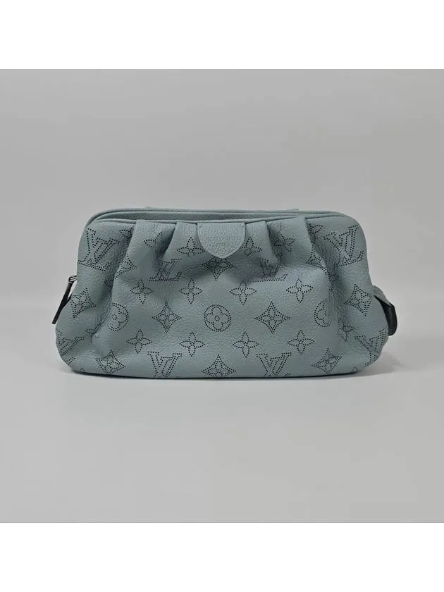Blue Mahina Leather Scala Mini Pouch Cross Bag