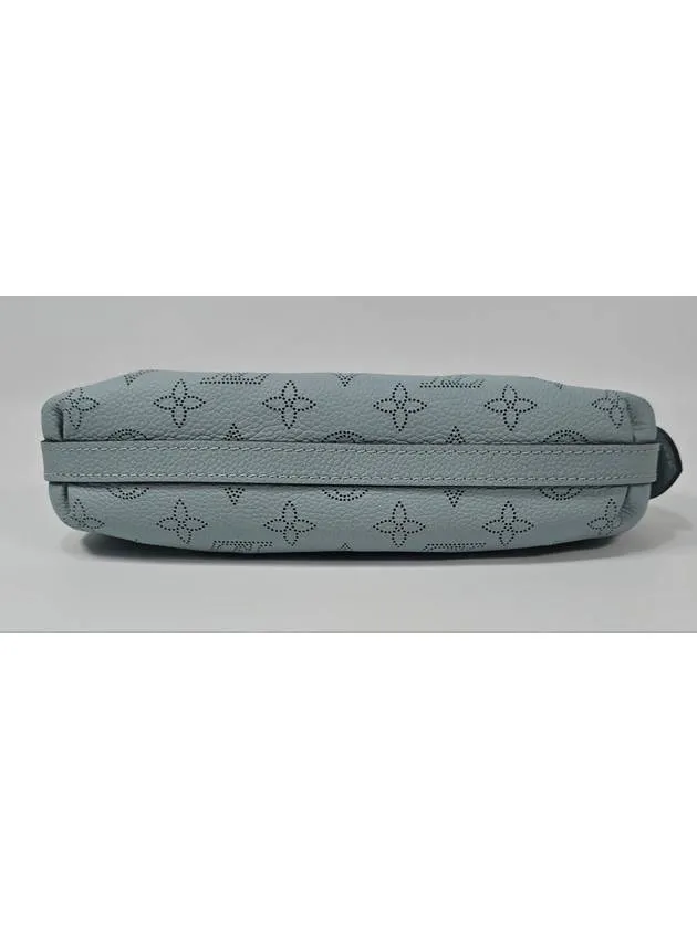 Blue Mahina Leather Scala Mini Pouch Cross Bag