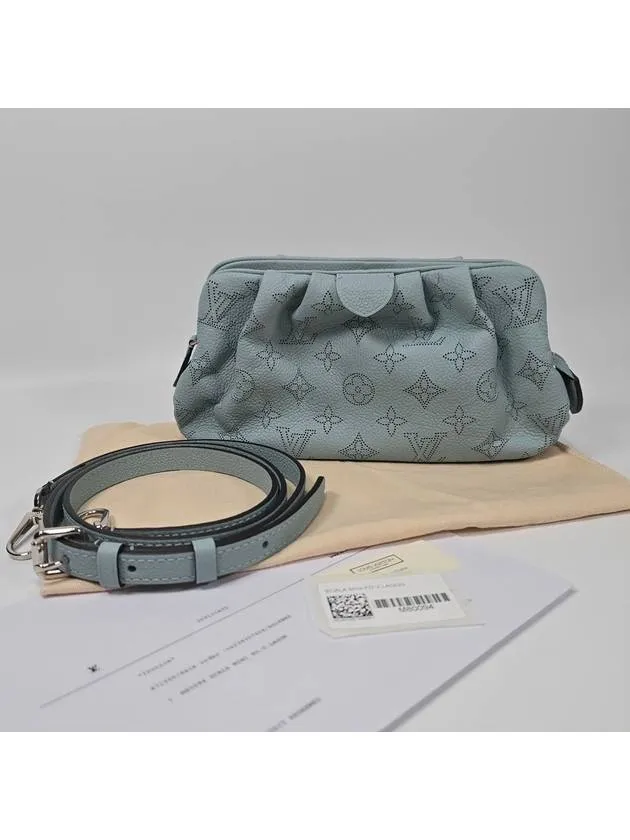 Blue Mahina Leather Scala Mini Pouch Cross Bag