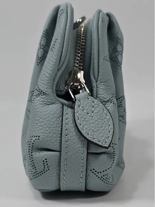 Blue Mahina Leather Scala Mini Pouch Cross Bag