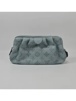Blue Mahina Leather Scala Mini Pouch Cross Bag
