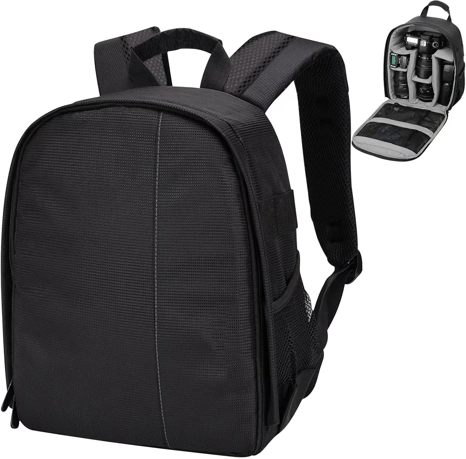 Camera Backpack Professional Camera Bag for DSLR/SLR Mirrorless Camera, Photography Backpack Case for Women Men Photographers, Camera Case Compatible with Canon Nikon Sony Digital Lens (Grey)