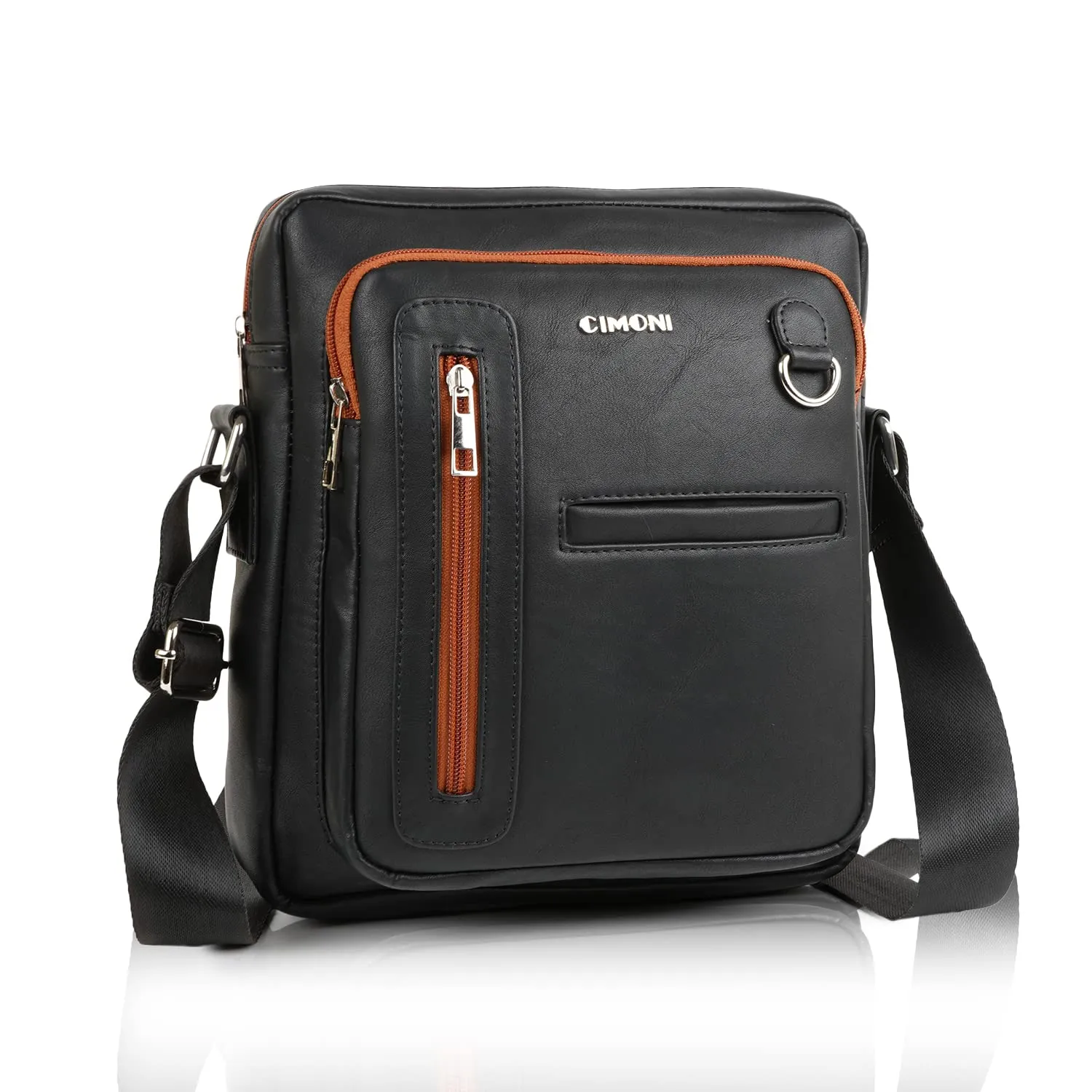 CIMONI® Premium Genuine Leather Bag Classic Design Travel Bag for Office, College & Business With Adjustable Straps Daytrip Crossbody Slingbag