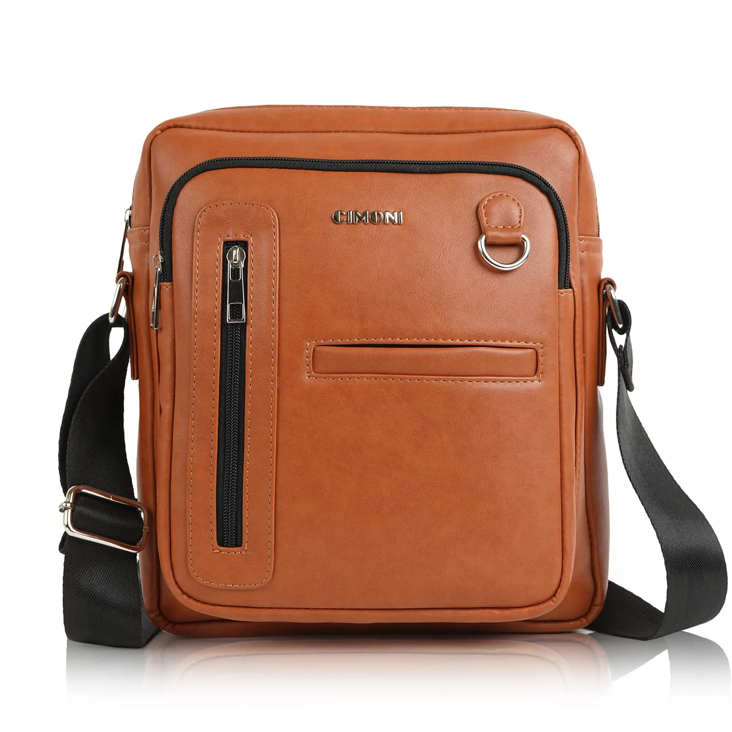 CIMONI® Premium Genuine Leather Bag Classic Design Travel Bag for Office, College & Business With Adjustable Straps Daytrip Crossbody Slingbag