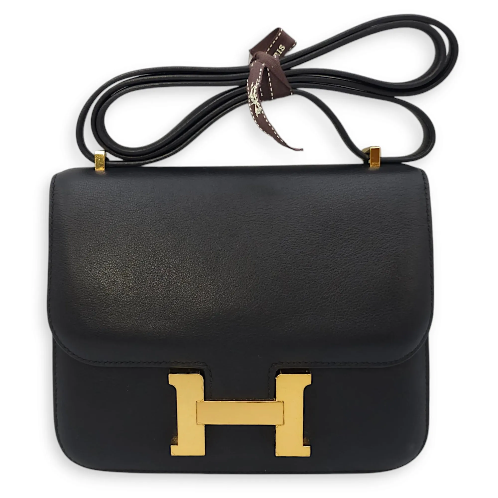 Constance 18 Black in Evergrain, Gold hardware