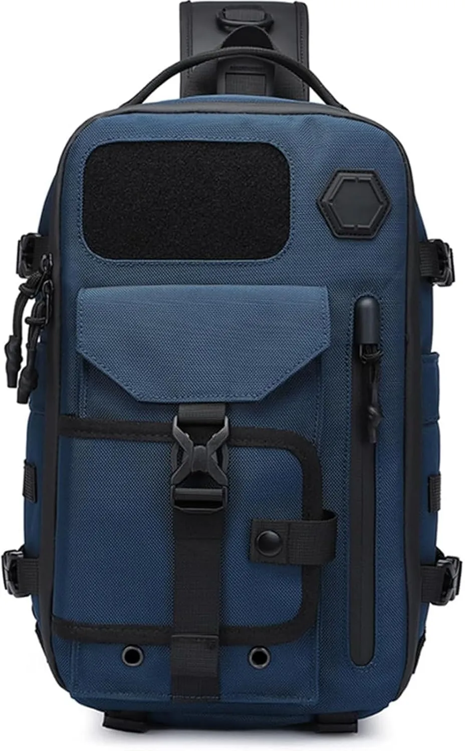 Cosmos Explorer Sling Bag, Anti Theft Tactical Sling Backpack, Waterproof Crossbody Shoulder, Equipped With Belt Buckle(blue)