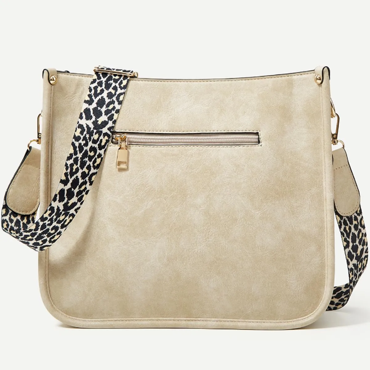 Crossbody Bags for Women Designer Leather Hobo Handbags With 2 Adjustable Leopard Guitar Strap Shoulder Bucket Bags