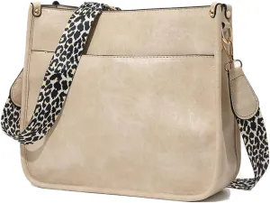 Crossbody Bags for Women Vegan Leather Hobo Purses Shoulder Handbags for with Wide Adjustable Strap Wallet