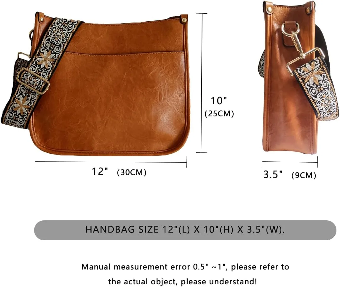 Crossbody Bags for Women Vegan Leather Hobo Purses Shoulder Handbags for with Wide Adjustable Strap Wallet