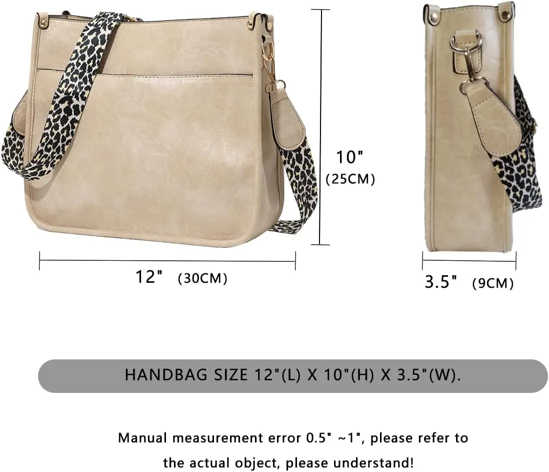 Crossbody Bags for Women Vegan Leather Hobo Purses Shoulder Handbags for with Wide Adjustable Strap Wallet