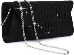 Dasein Women Evening Bags Wedding Purses Handbags Party Clutches Cocktail Prom Formal Clutch with Glitter Rhinestones