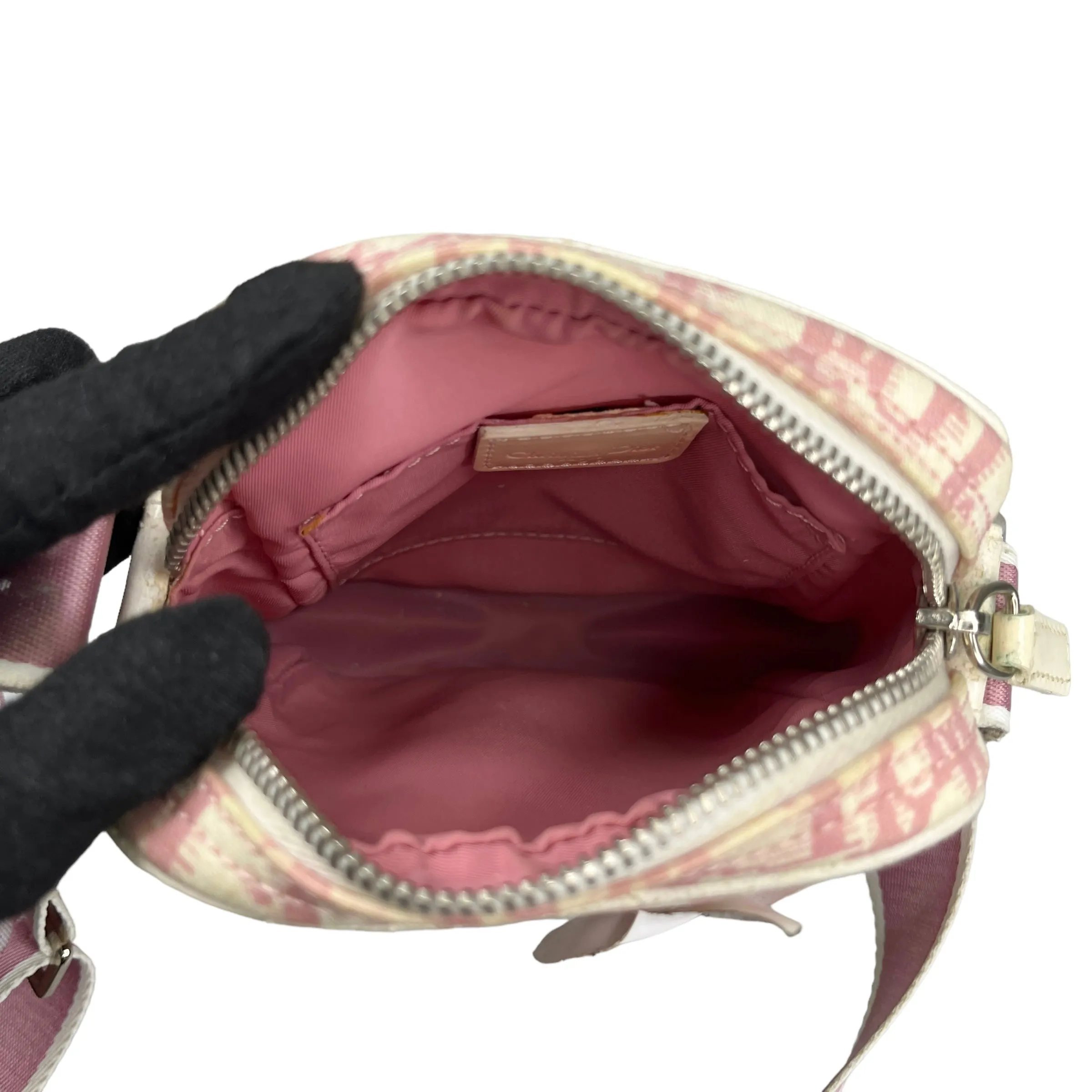 DIOR PINK FLORAL TROTTER CROSSBODY BAG