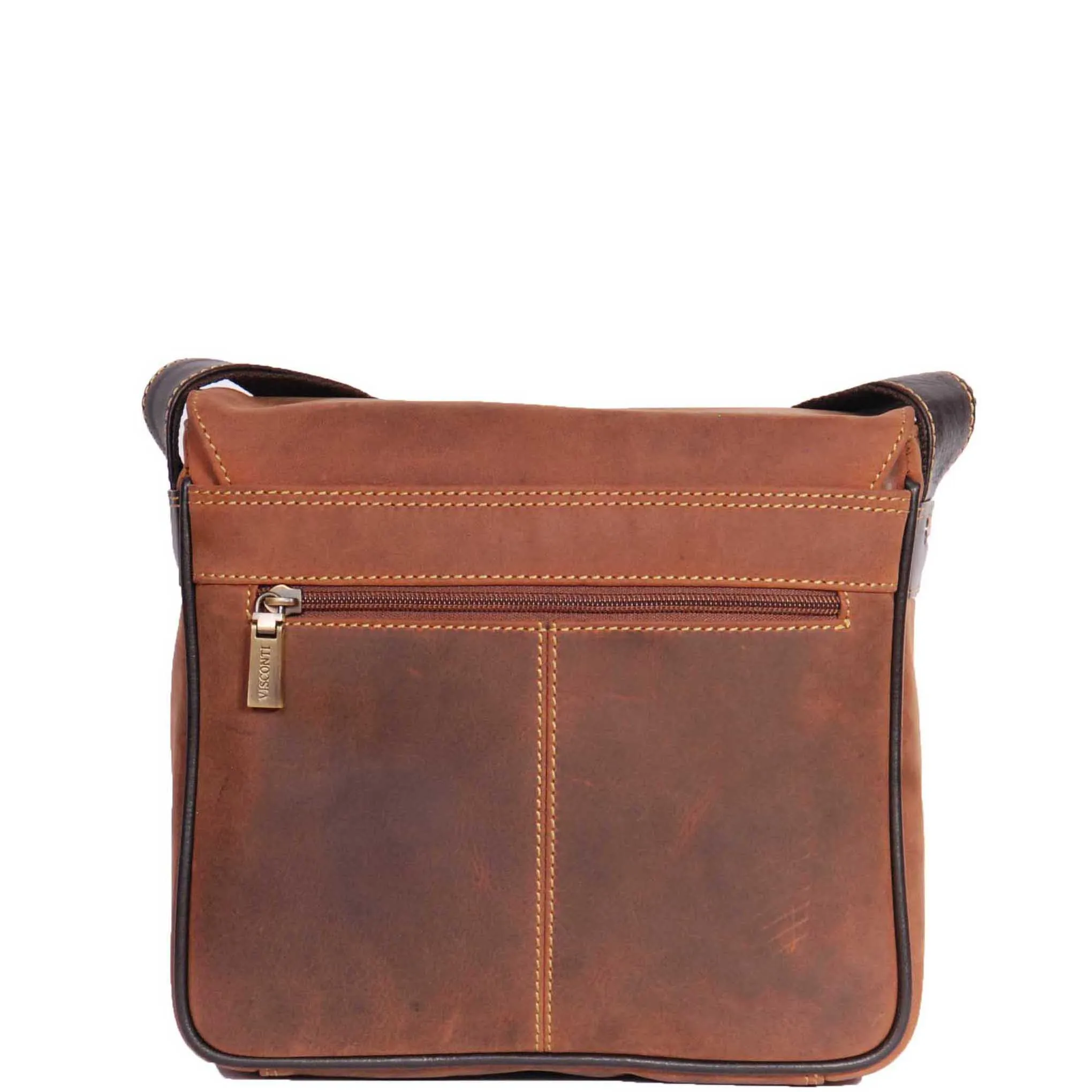 DR393 Satchel Style Leather Flight Bag Tan