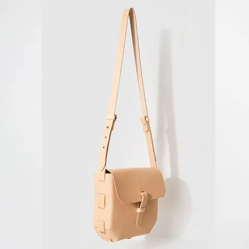 Handmade Beige Leather Satchel Bags Purses