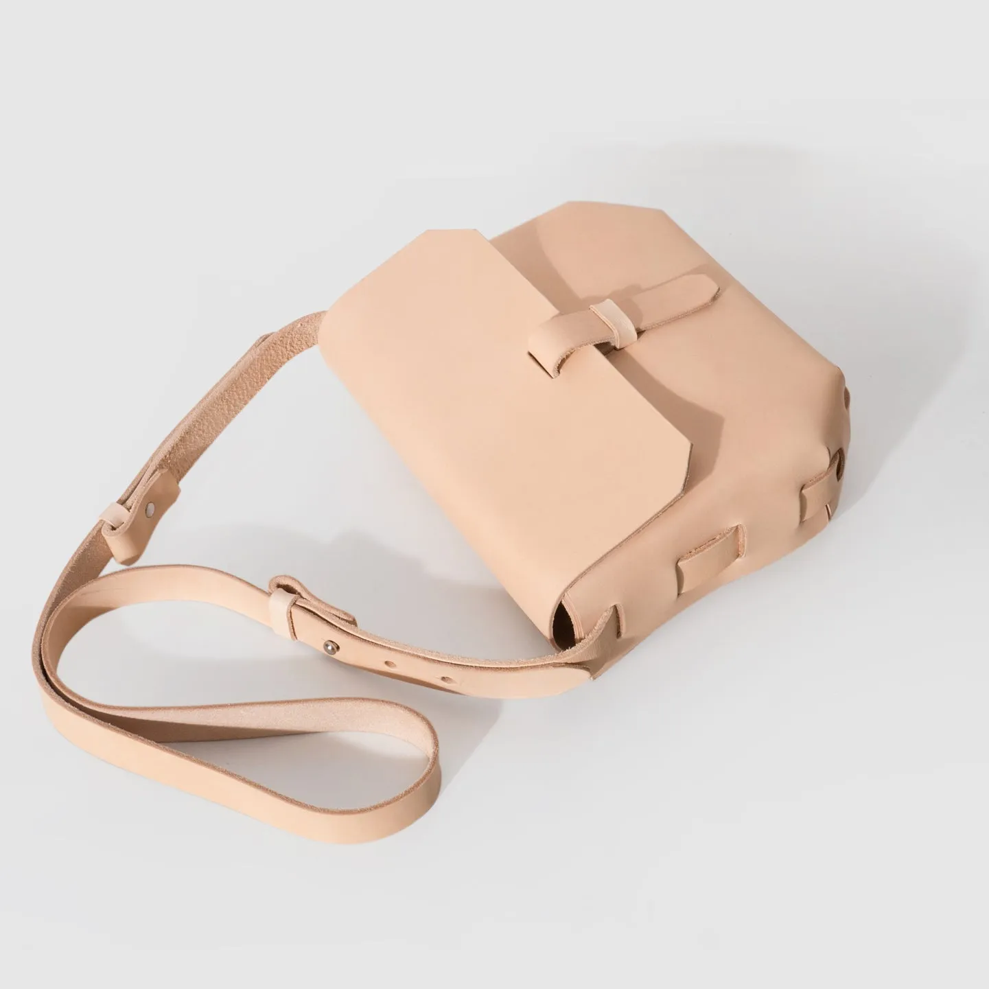 Handmade Beige Leather Satchel Bags Purses