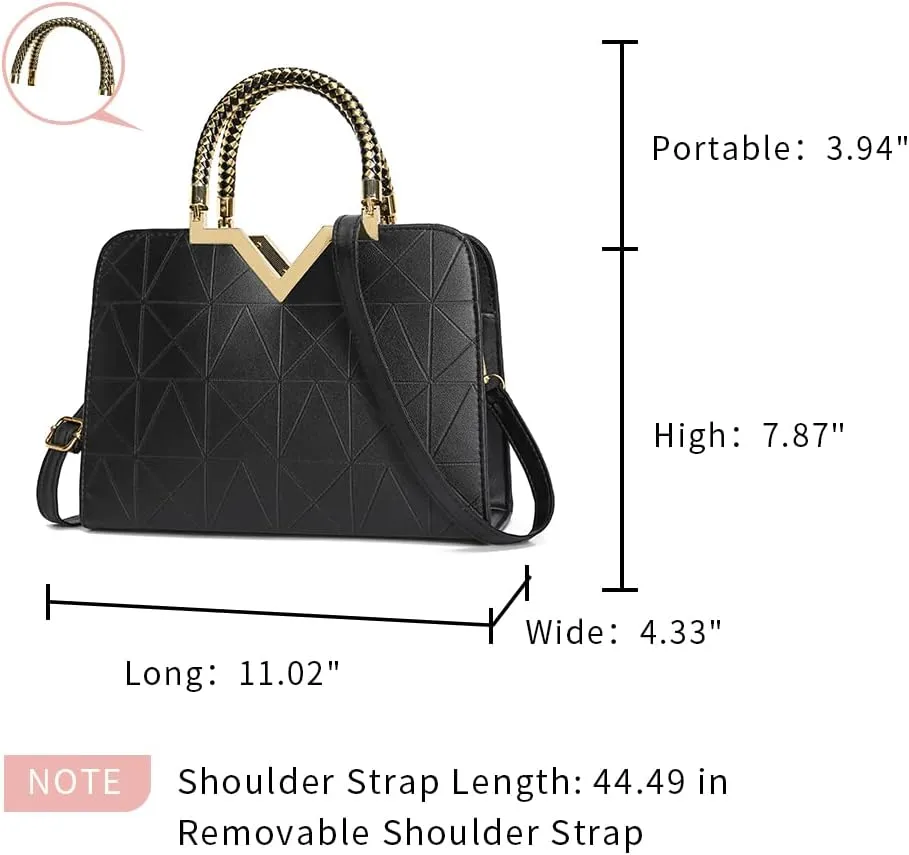 JHVYF Purses for Women Fashion Handbag Ladies Satchel Bags PU Leather Top Handle Shoulder Tote Bags