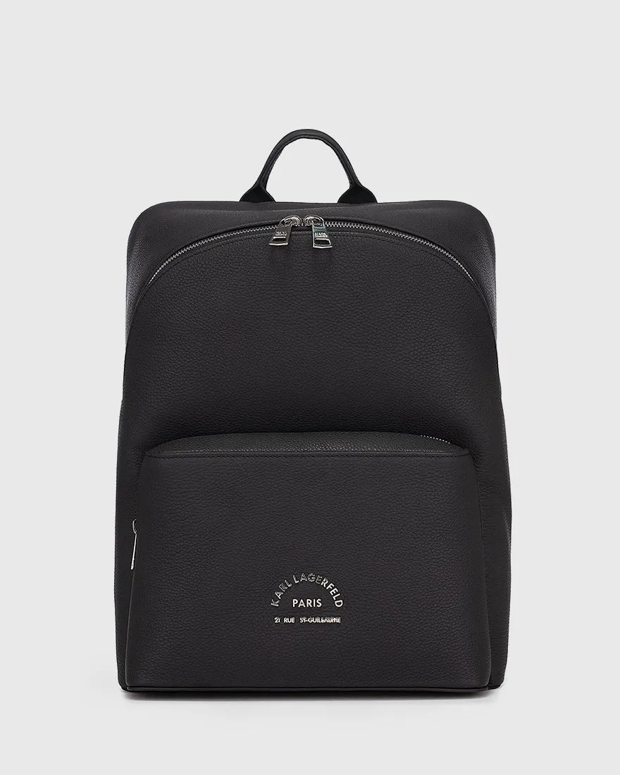 KARL LAGERFELD 815908-990 BLACK LEATHER BACKPACK