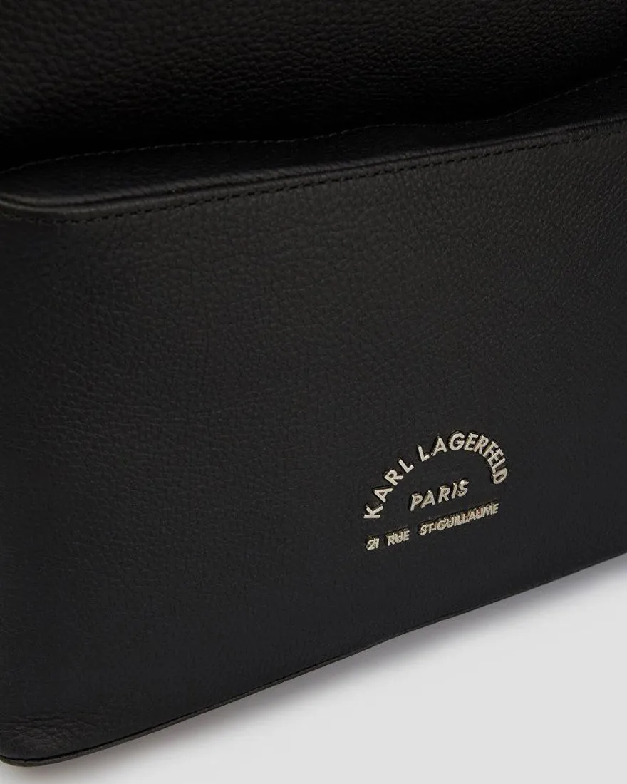 KARL LAGERFELD 815908-990 BLACK LEATHER BACKPACK