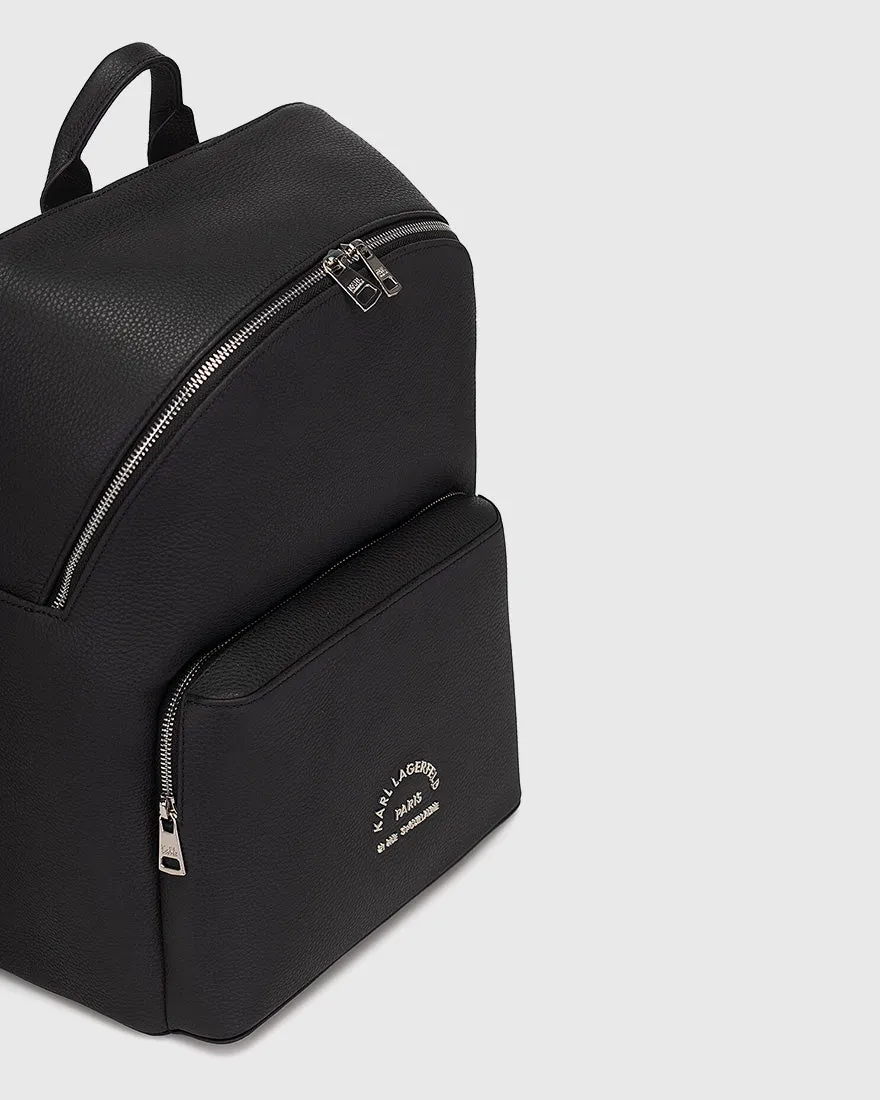 KARL LAGERFELD 815908-990 BLACK LEATHER BACKPACK