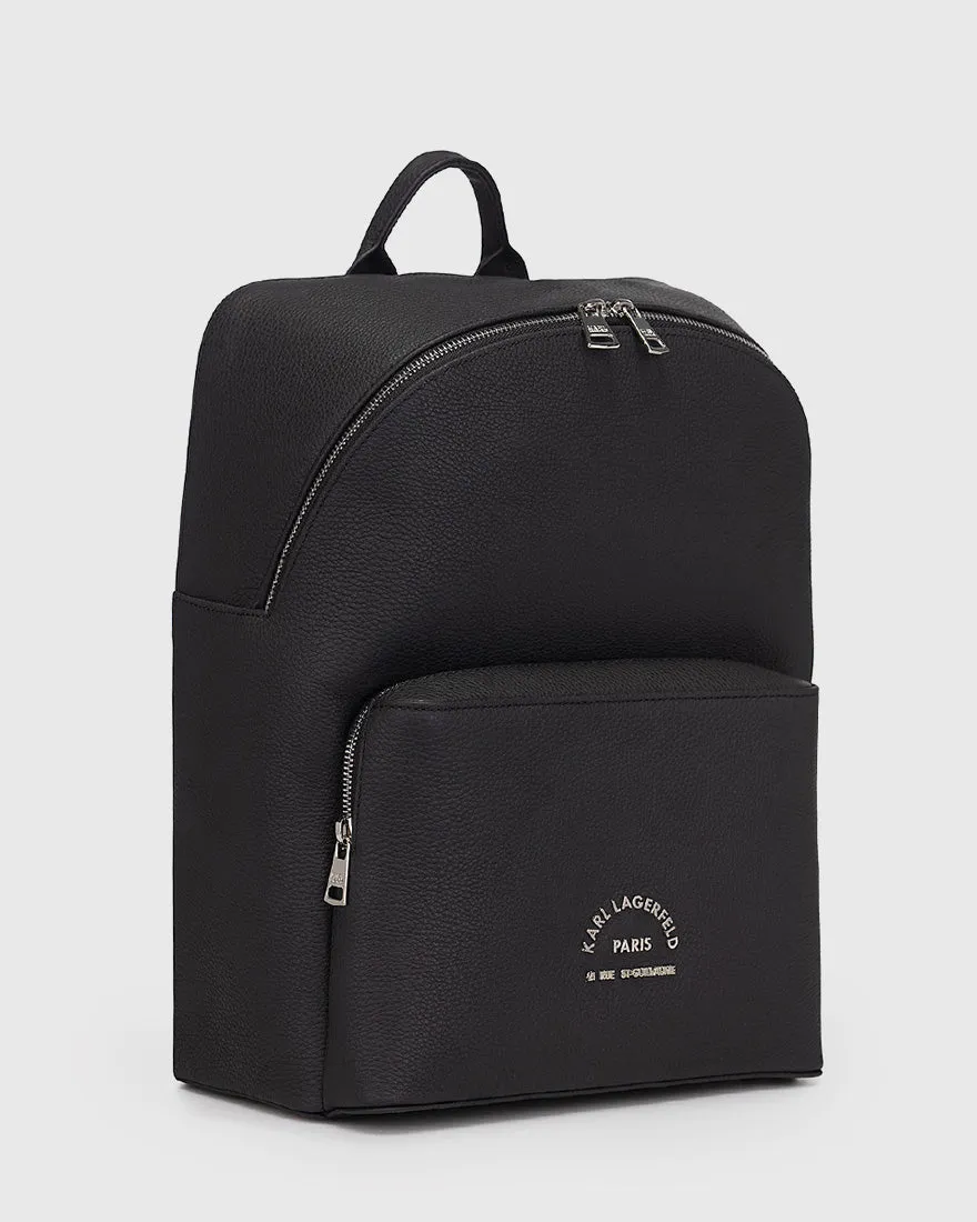 KARL LAGERFELD 815908-990 BLACK LEATHER BACKPACK