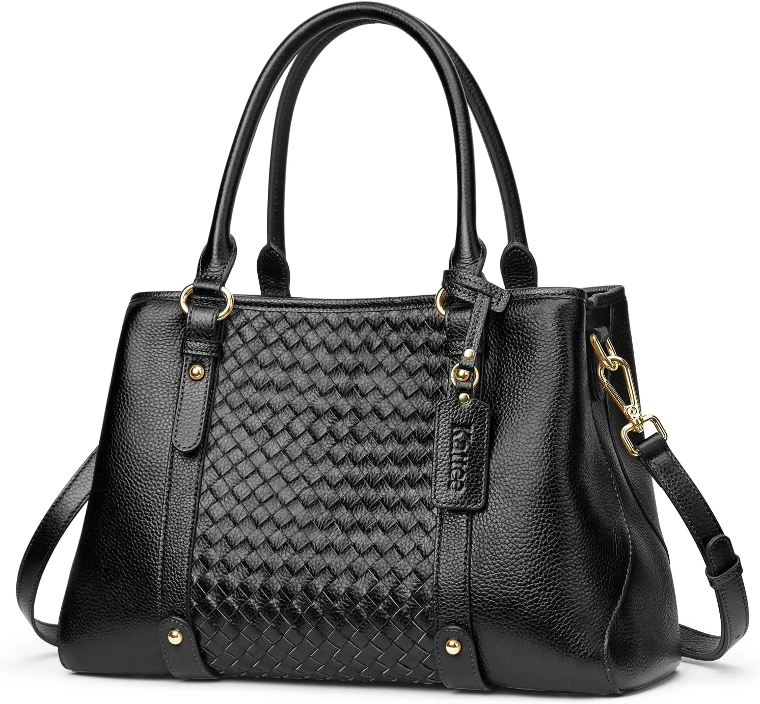 Kattee Women Soft Genuine Leather Satchel Bags Top Handle Crossbody Purses and Handbags Totes Shoulder Hobo