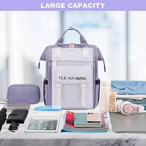 Laptop Backpack, School Backpack Teen 15.6 Inch With Data Cable Pouch & USB Charging Port, Waterproof School Bag Backpacks For Uni School Office