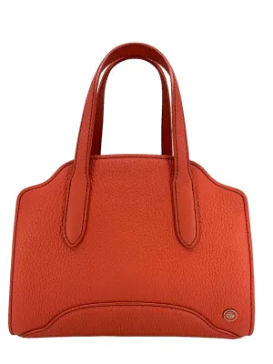LORO PIANA Grained Calfskin Sesia Satchel Bag NEW