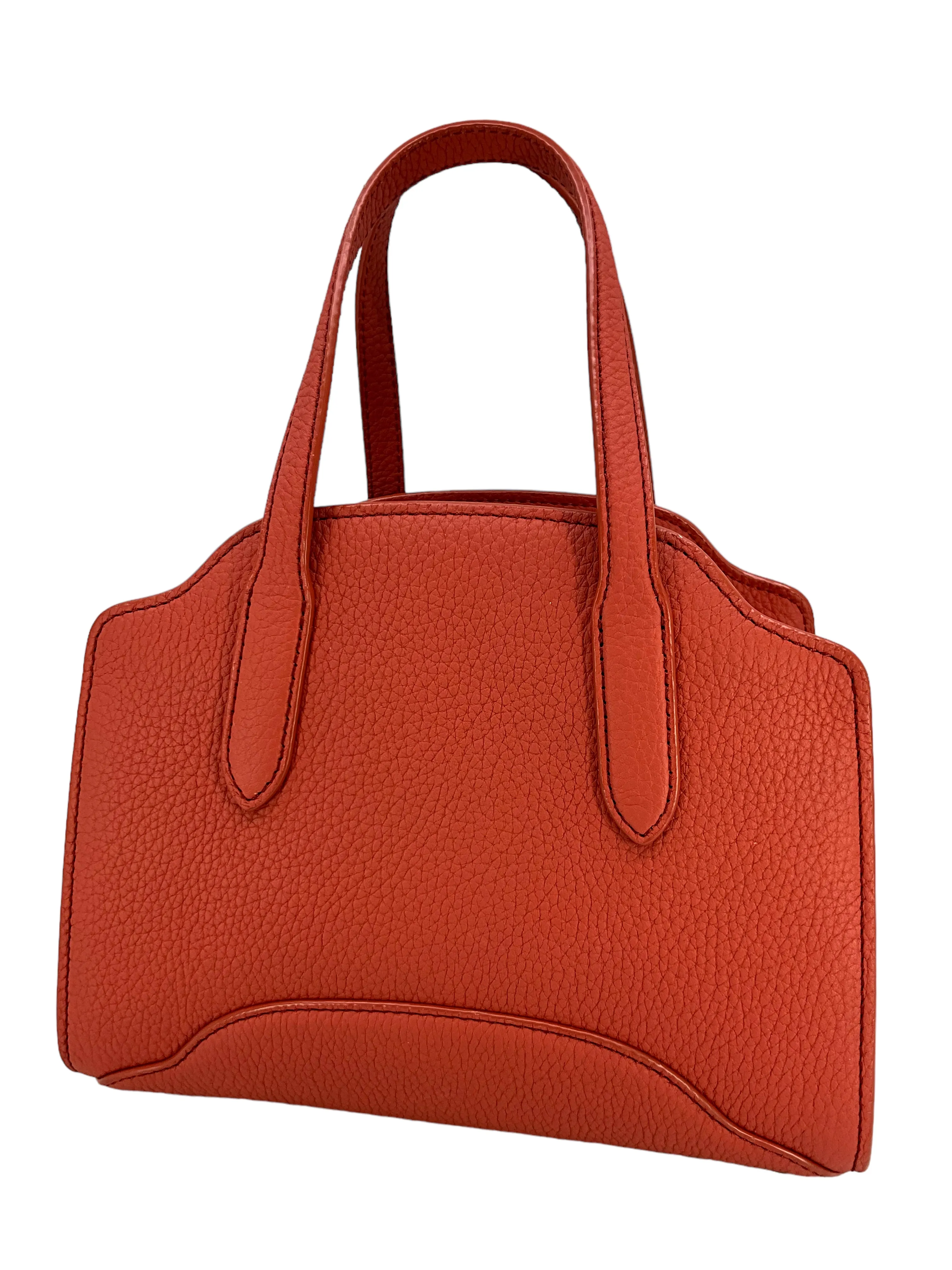 LORO PIANA Grained Calfskin Sesia Satchel Bag NEW