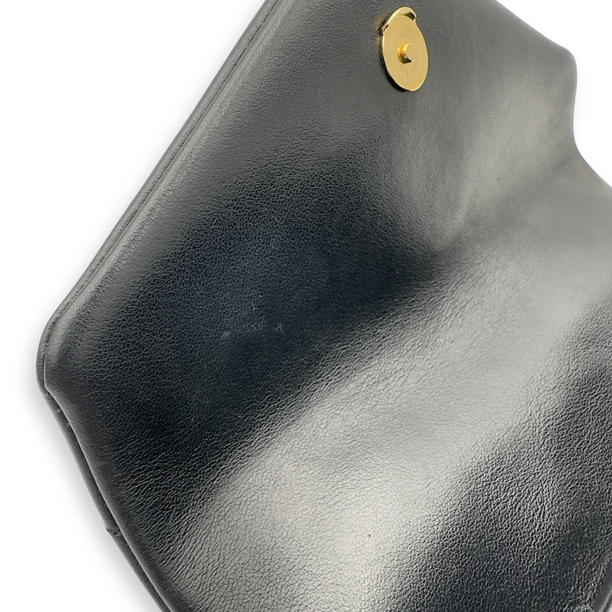 Loulou Toy Black Crossbody Bag in Calfskin, Gold hardware