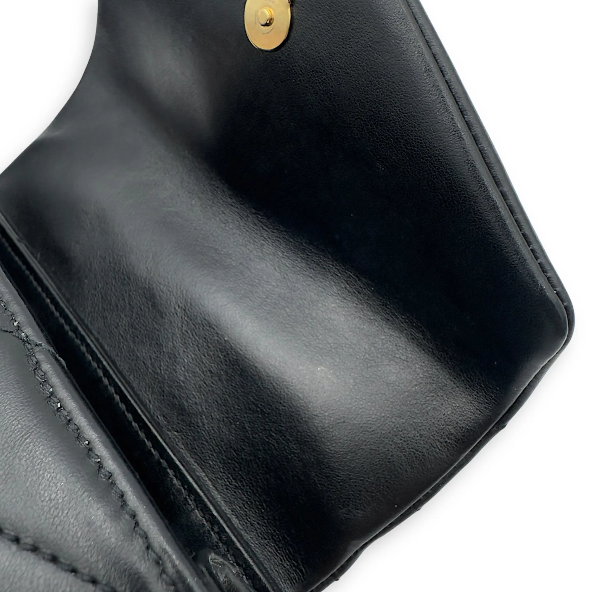 Loulou Toy Black Crossbody Bag in Calfskin, Gold hardware
