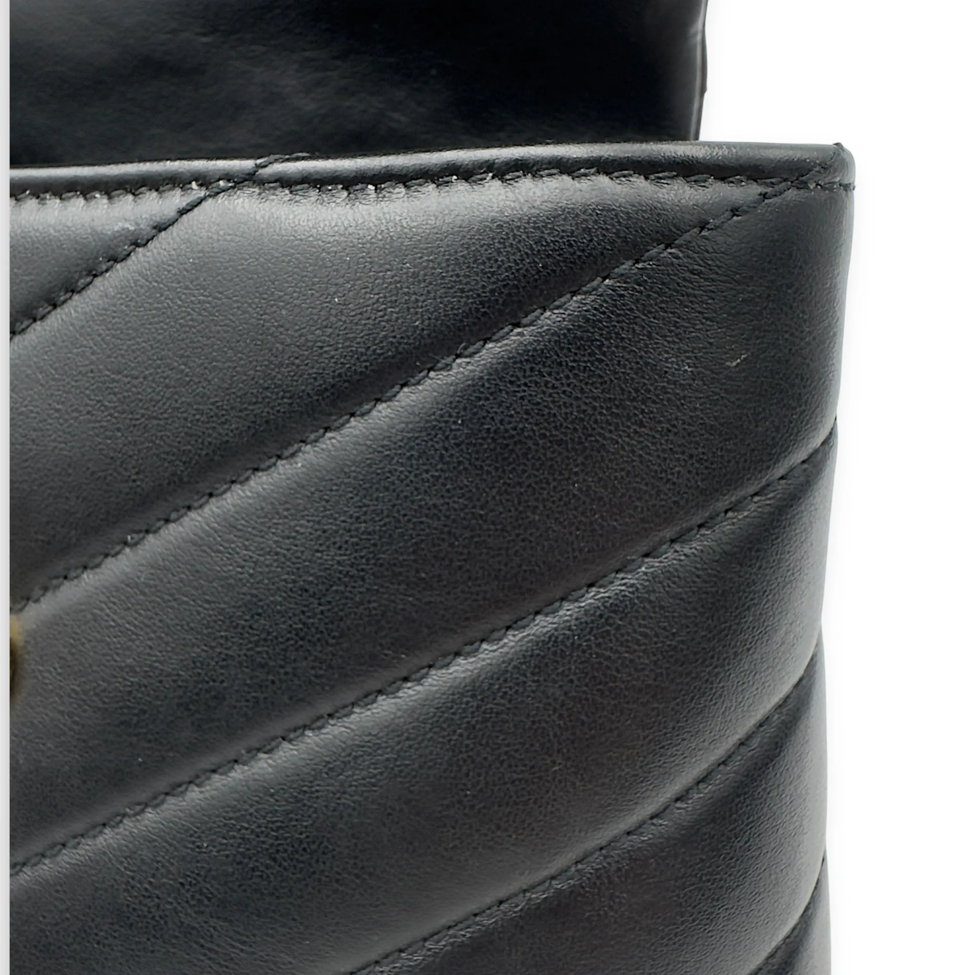Loulou Toy Black Crossbody Bag in Calfskin, Gold hardware