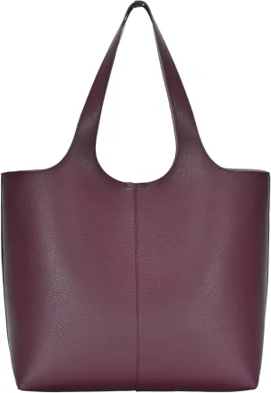 Madison West Elle Tote | Vegan Leather Tote Bags for Women with Double Handles and Scoop neck | 17.5" L x 6" W x 13" H