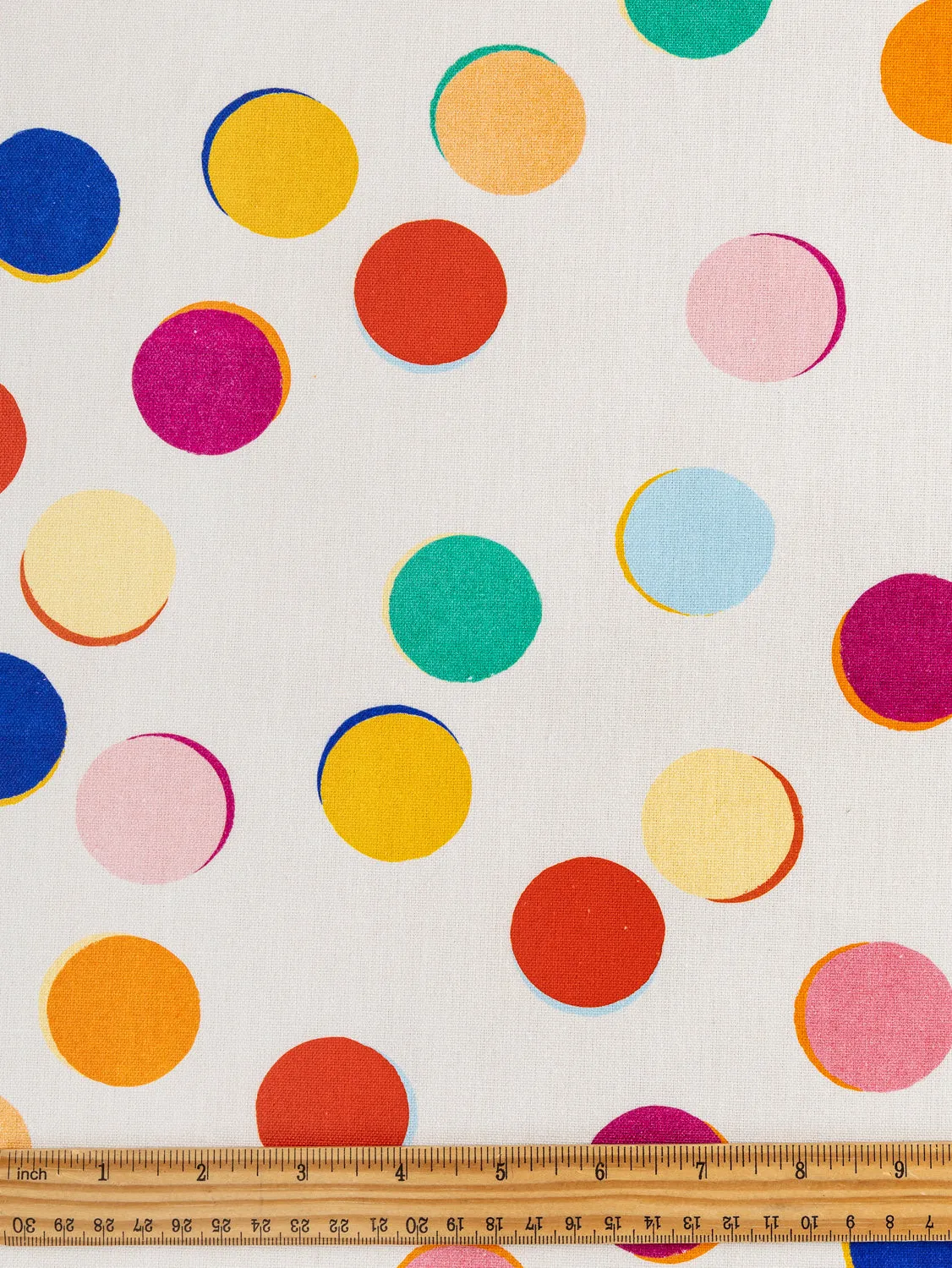 Marbles Print Organic Cotton Canvas - Cream   Multicolour