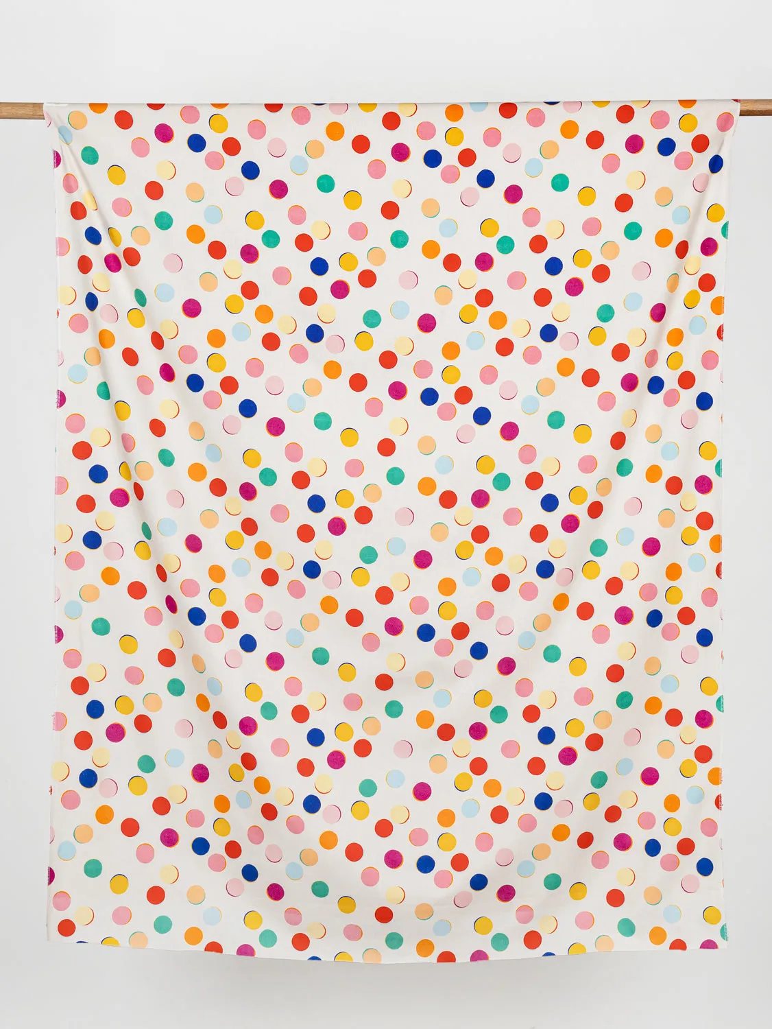 Marbles Print Organic Cotton Canvas - Cream   Multicolour
