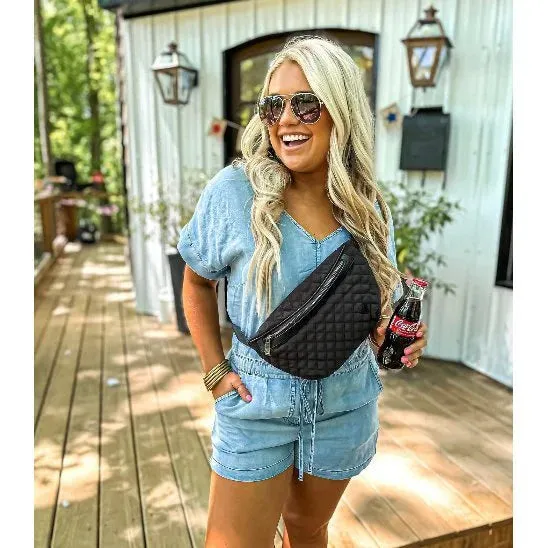 Milton Belt/Crossbody Sling Bag - Black