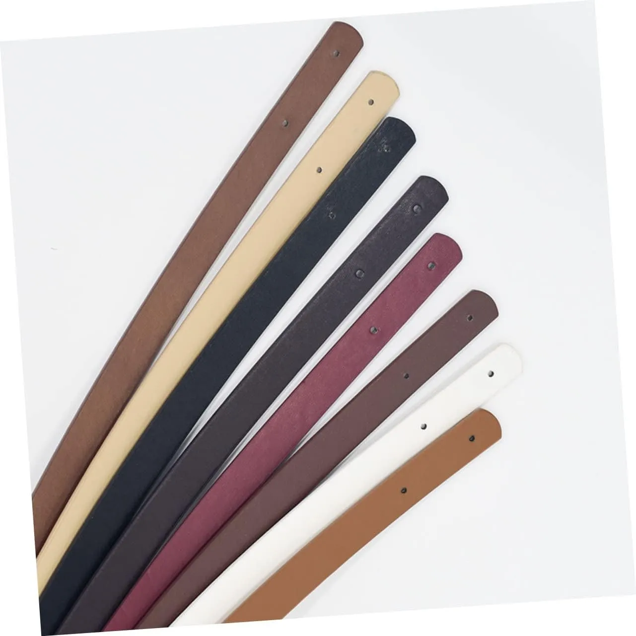 NUOBESTY DIY Tote Bag Accessory 2 Pcs Rivets Style Pu Leather Handbag Handles for Purse