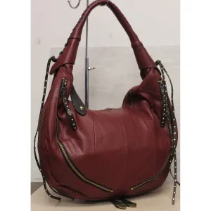 Oryany Purse: Large Maroon Leather Hobo Bag