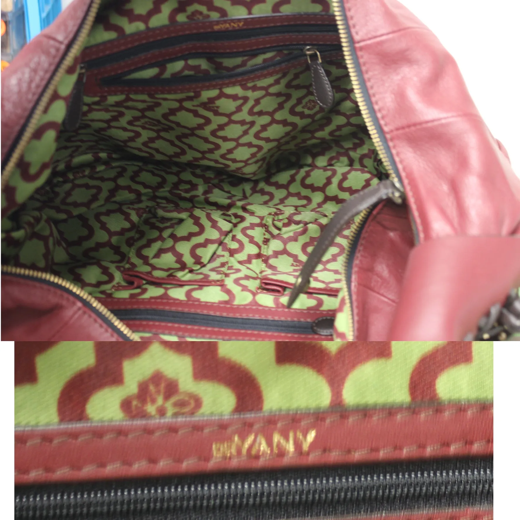 Oryany Purse: Large Maroon Leather Hobo Bag
