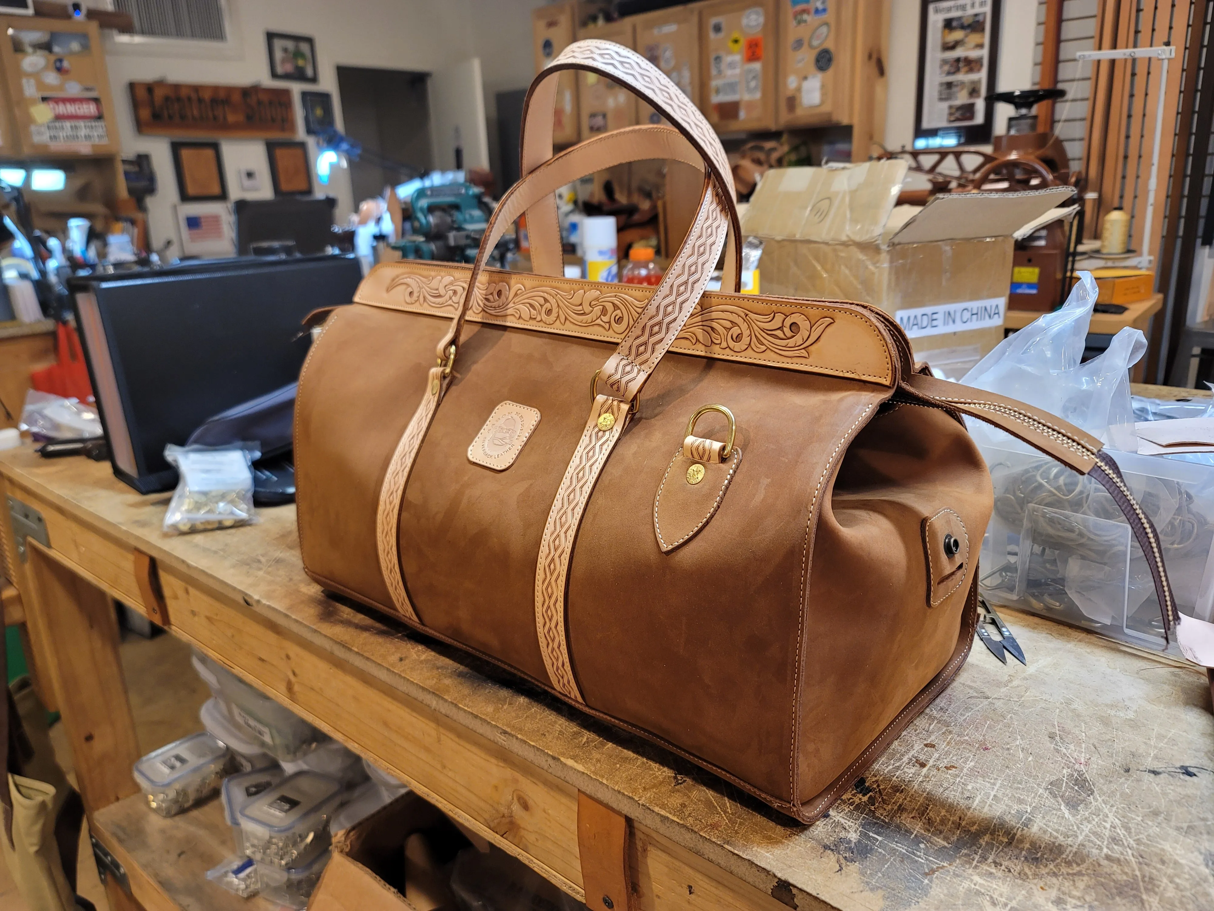 Paper pattern for Stockyards Duffell Bag