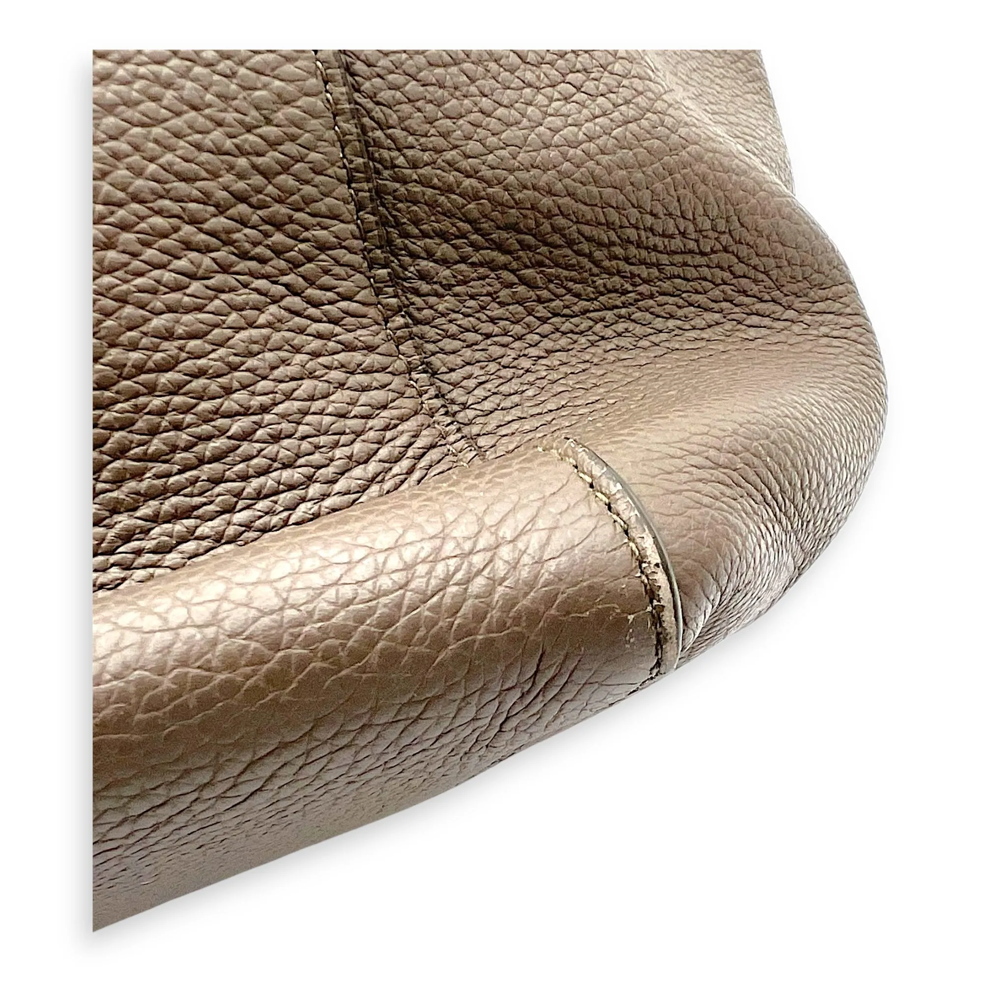 Phantom Grey Tote Bag in Calfskin, Gold hardware